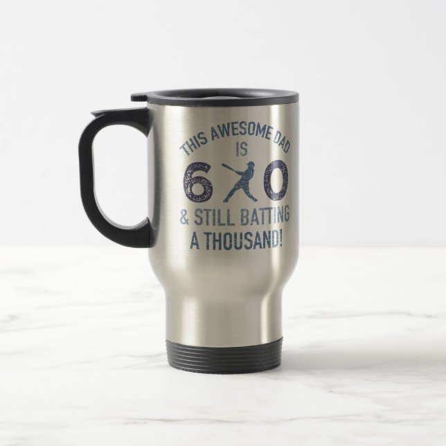 Mug De Voyage 60e anniversaire de baseball papa (Gauche)