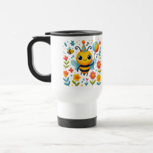 Mug de voyage abeille fête joyeuse