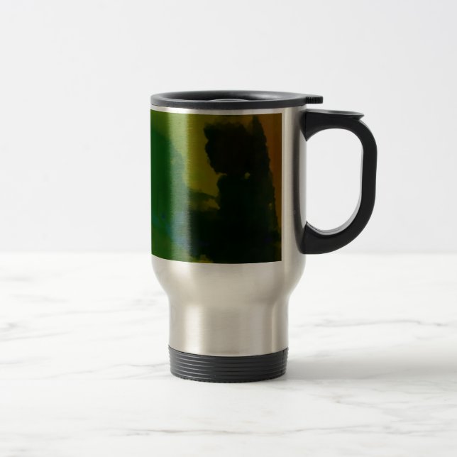 Mug De Voyage Abstrait vert créatif (Droit)