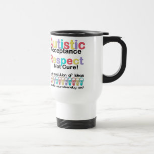Mug De Voyage Acceptation de l'autisme, respect, pas de remède