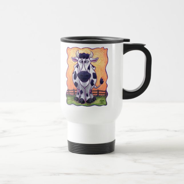 Mug De Voyage Accessoires Cuisine Cute Cow (Droite)