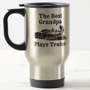 Mug De Voyage Add Name Plays Steam Train Grandpa Grandfather
