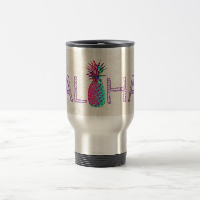 Mug De Voyage Adorable Aloha Hawaiian Pineappy (Centre)