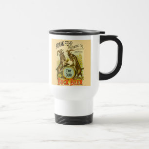 Mug De Voyage Affiche de bière Bock vintage : Antique Goat Saloo