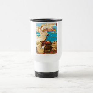 Mug De Voyage Affiche de voyage de dessin animé vintage du Kentu