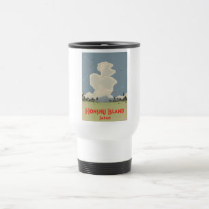 Mug De Voyage Affiche de voyage de l'île de Honshu, Japon