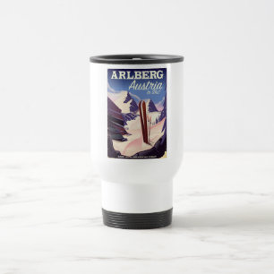 Mug De Voyage Affiche de voyage de ski Arlberg Autriche