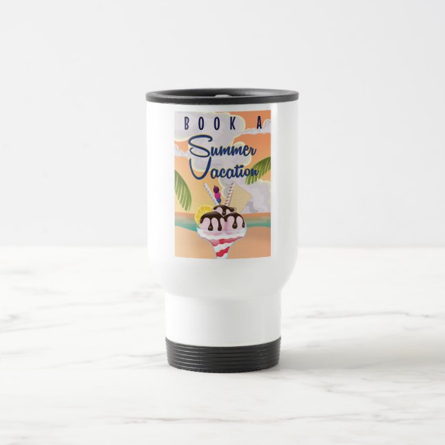 Mug De Voyage Affiche de voyage pour vacances d'été (Centre)
