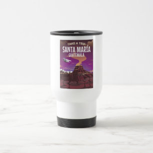 Mug De Voyage Affiche de voyage vintage père Noël María Guatemal