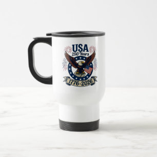 Mug De Voyage Aigle Américain Patriotique 250 Ans 1776-2026