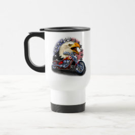 Mug De Voyage Aigle de moto patriotique