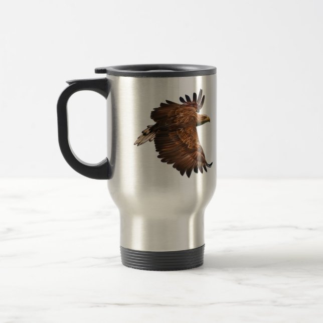 Mug De Voyage Aigle en vol Voyage Flacon de café (Gauche)