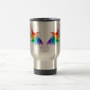 Mug De Voyage Ailes fluffy arc-en-ciel