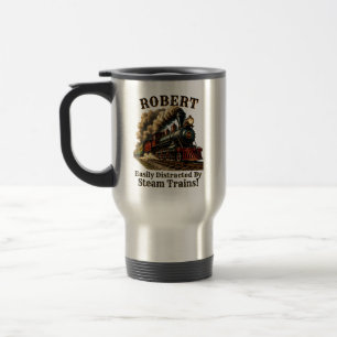 Mug De Voyage Ajouter un nom facilement distrait par les trains 
