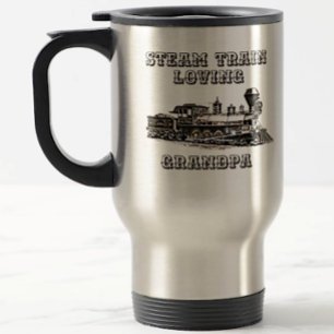 Mug De Voyage Ajouter un nom Modifier le texte Train à vapeur am