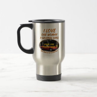 Mug De Voyage Ajoutez votre nom photo de voiture, texte, I Love 