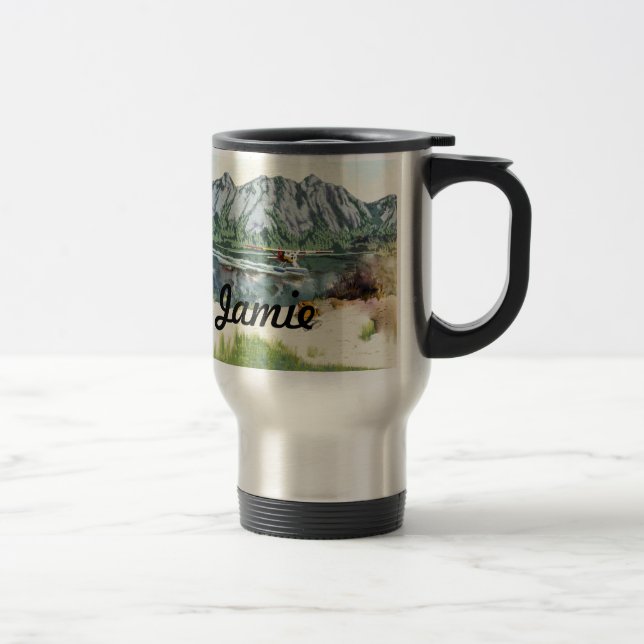 Mug De Voyage Alaska Bush Avion Et Pêche Voyage (Droit)