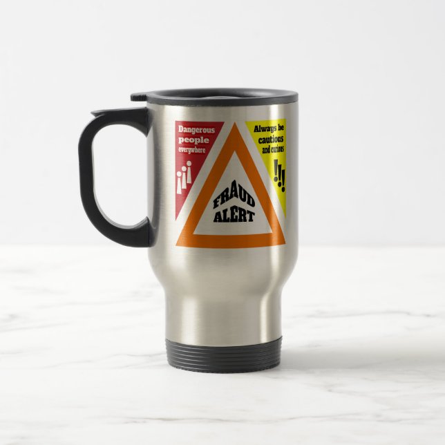 Mug De Voyage Alerte de fraude (Gauche)
