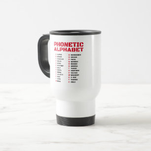 Mug De Voyage Alphabet phonétique pour les appels téléphoniques
