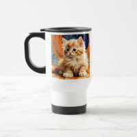Alphonse Mucha Art Nouveau Chat orange