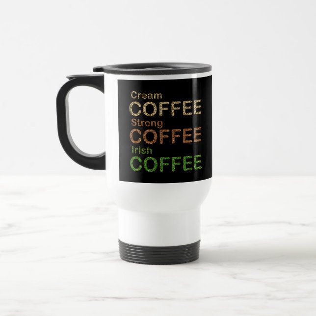 Mug De Voyage Amateurs de café Boissons, Café irlandais, Leopard (Gauche)