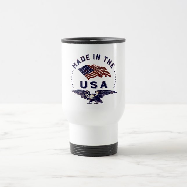 Mug De Voyage Américain vintage fabriqué aux Etats-Unis (Centre)