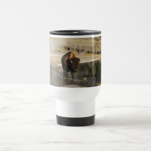 Mug De Voyage American Bison Yellowstone Wildlife Photography