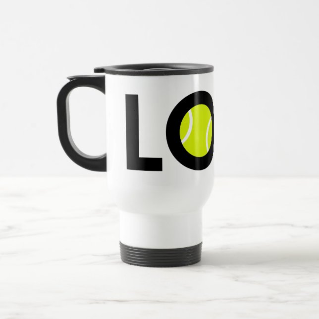 Mug De Voyage AMOUR de balle de tennis (Gauche)