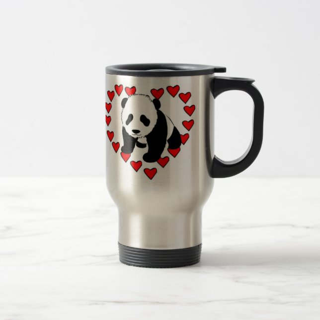 Mug De Voyage Amour d'ours panda (Droit)