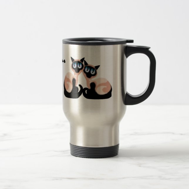 Mug De Voyage Amour siamois (Droit)