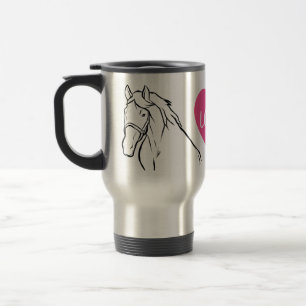 Mug De Voyage Amoureuse de chevaux mignonne Équestre Campagne Co