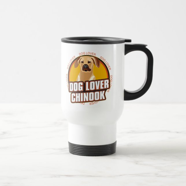Mug De Voyage Amoureux des chiens chinook (Droite)