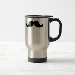 Mug De Voyage Amusant Humour de moustache noire