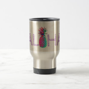 Mug De Voyage Ananas Hawaïen Adorable Aloha
