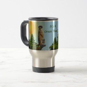 Mug De Voyage Animal Meerkat 'GreenThang' pittoresque