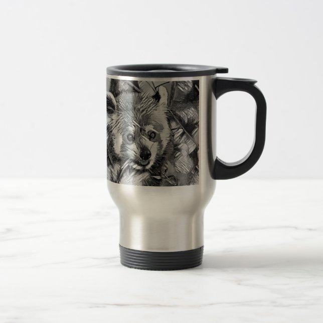 Mug De Voyage AnimalArtBW_RedPanda_003 (Droit)