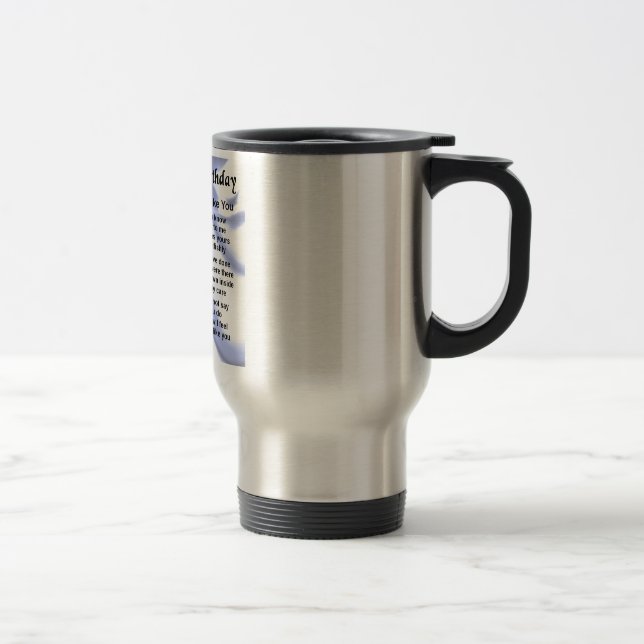 Mug De Voyage Anniversaire de poème de frère soixantième (Droit)