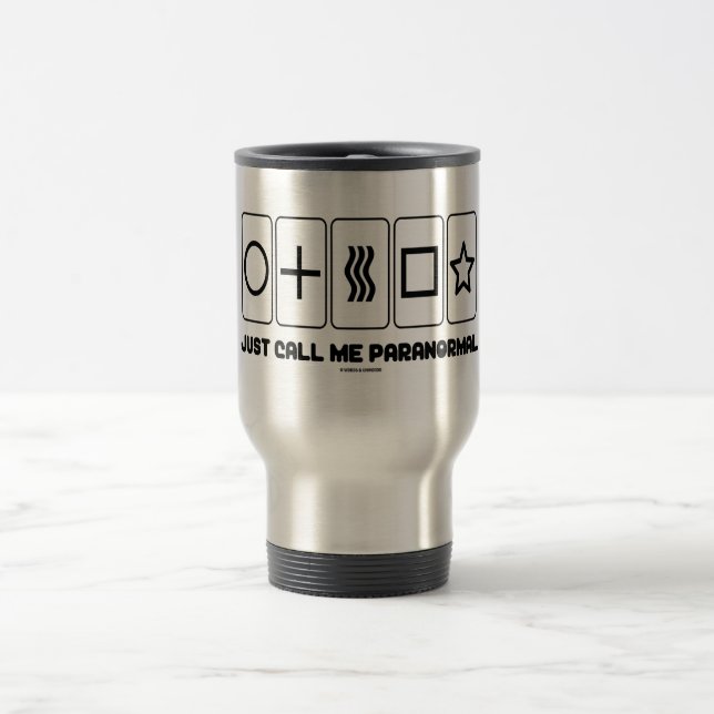 Mug De Voyage Appelez-Moi Paranormal (Cartes Zener) (Centre)