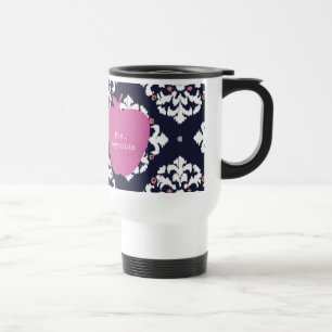 Mug De Voyage Apple et professeur roses d'Ikat