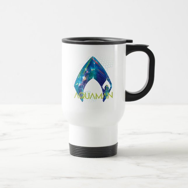 Mug De Voyage Aquaman | Logo Aquaman modifié (Droite)