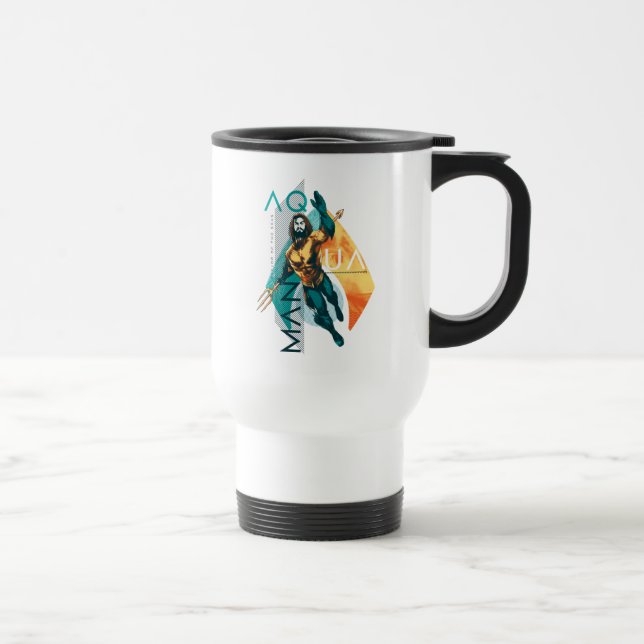 Mug De Voyage Aquaman | Modernist Aquaman Collage (Droite)