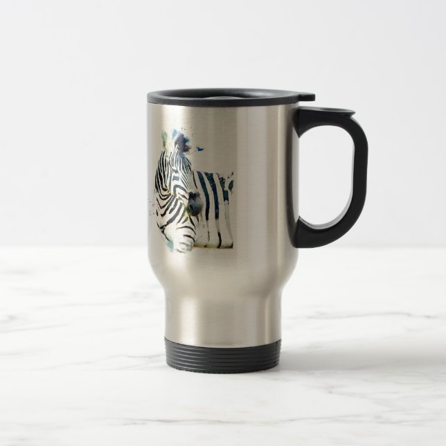 Mug De Voyage Aquarelle Zebra (Droit)
