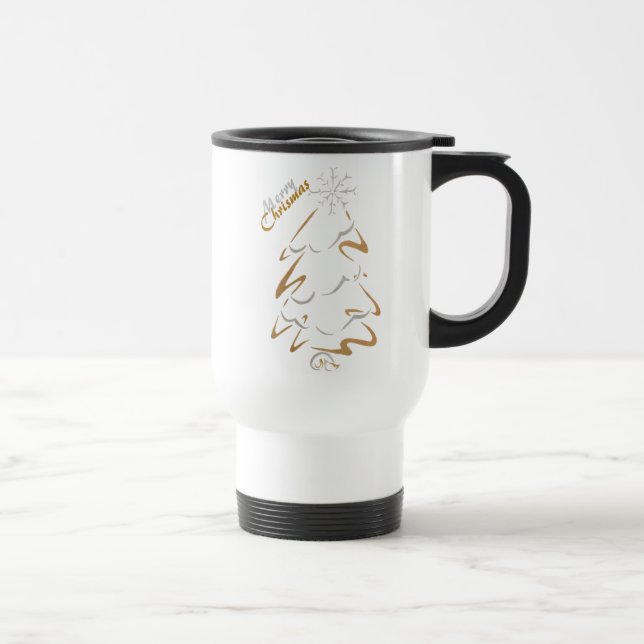 Mug De Voyage Arbre-Noël Gold & Silver (Droite)