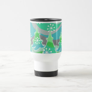 Mug De Voyage Arbres d'hiver grand voyage vert / banlieue mug