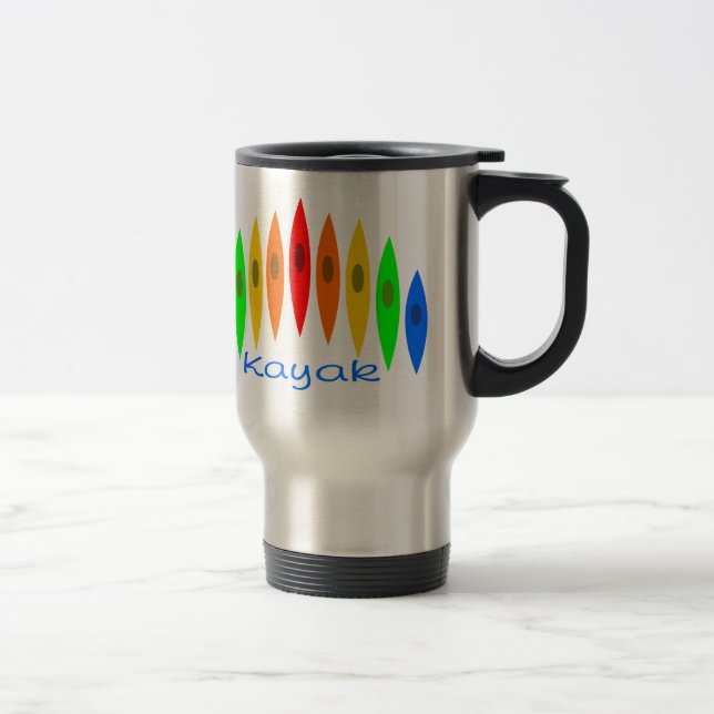Mug De Voyage Arc-en-ciel des kayaks (Droit)