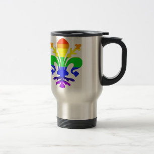 Mug De Voyage Arc-en-ciel stylisé Fleur de Lis