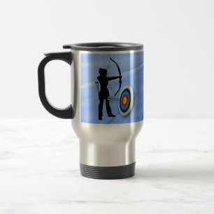 Mug De Voyage Archer à tir à l'arc et cible personnalisez 