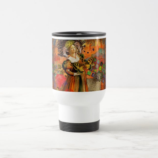 Mug De Voyage Aries Orange Woman : Collage d'art antique gothiqu (Centre)