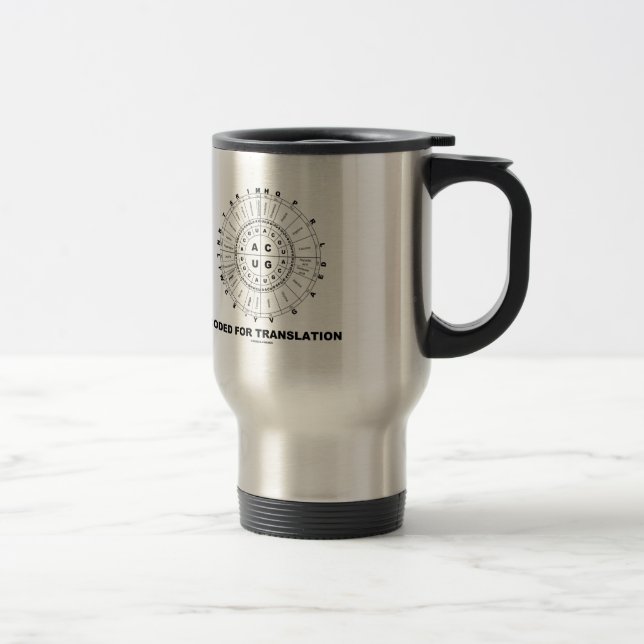Mug De Voyage ARN Roue de Codon de Traduction Codée Humour Geek (Droit)