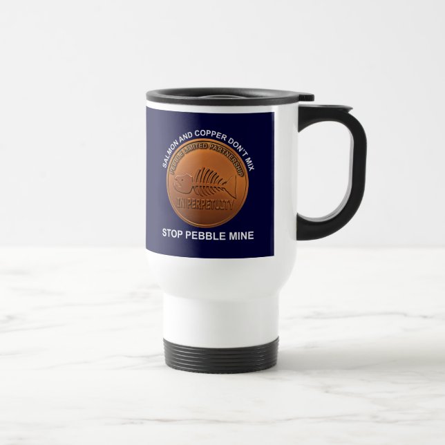 Mug De Voyage Arrêtez la mine de galets - Pebble Mine Penny (Droite)